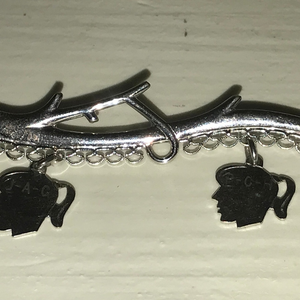 Sterling Family Tree Brooch Pin